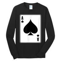 Deck Of Cards For Men Ace Spades Tall Long Sleeve T-Shirt