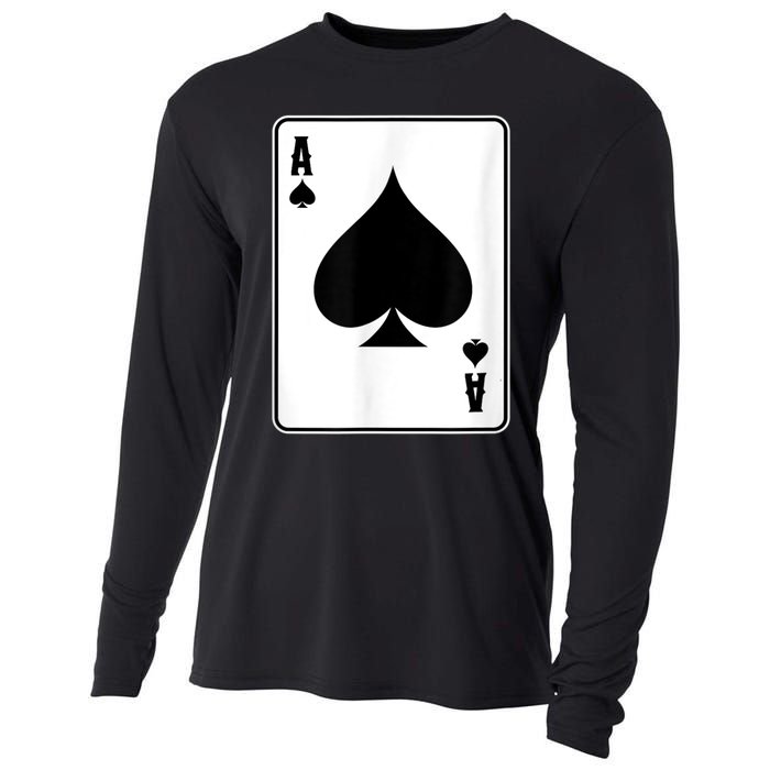 Deck Of Cards For Men Ace Spades Cooling Performance Long Sleeve Crew