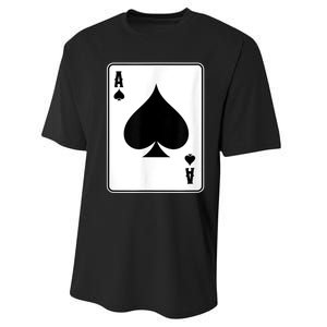 Deck Of Cards For Men Ace Spades Performance Sprint T-Shirt