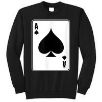 Deck Of Cards For Men Ace Spades Tall Sweatshirt