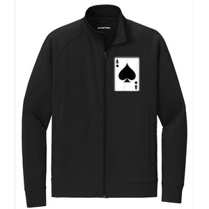 Deck Of Cards For Men Ace Spades Stretch Full-Zip Cadet Jacket