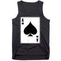 Deck Of Cards For Men Ace Spades Tank Top