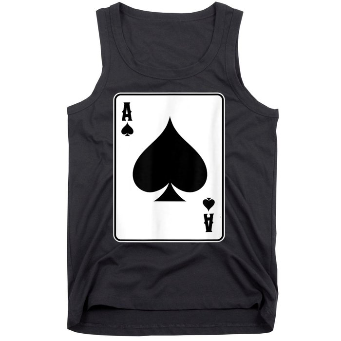 Deck Of Cards For Men Ace Spades Tank Top