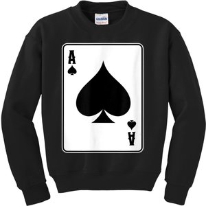 Deck Of Cards For Men Ace Spades Kids Sweatshirt