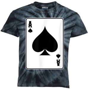 Deck Of Cards For Men Ace Spades Kids Tie-Dye T-Shirt