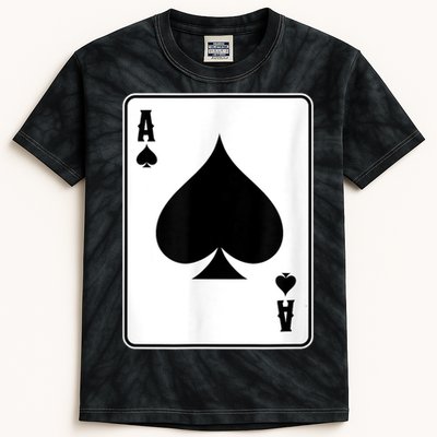 Deck Of Cards For Men Ace Spades Kids Tie-Dye T-Shirt