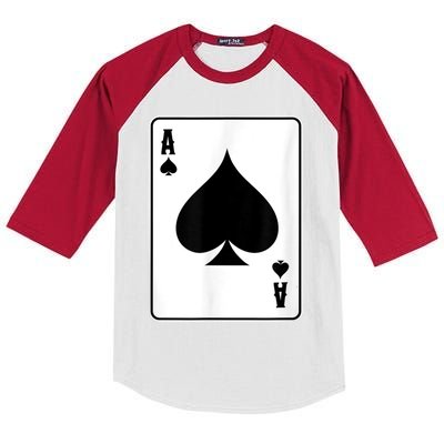 Deck Of Cards For Men Ace Spades Kids Colorblock Raglan Jersey