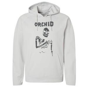 Deathwishinc Orchid Chaos Skeleton Silver Performance Fleece Hoodie