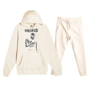 Deathwishinc Orchid Chaos Skeleton Silver Premium Hooded Sweatsuit Set