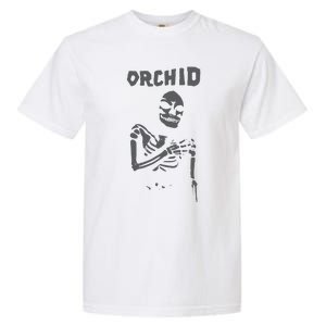 Deathwishinc Orchid Chaos Skeleton Silver Garment-Dyed Heavyweight T-Shirt