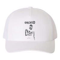 Deathwishinc Orchid Chaos Skeleton Silver Yupoong Adult 5-Panel Trucker Hat