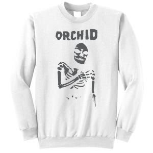 Deathwishinc Orchid Chaos Skeleton Silver Sweatshirt