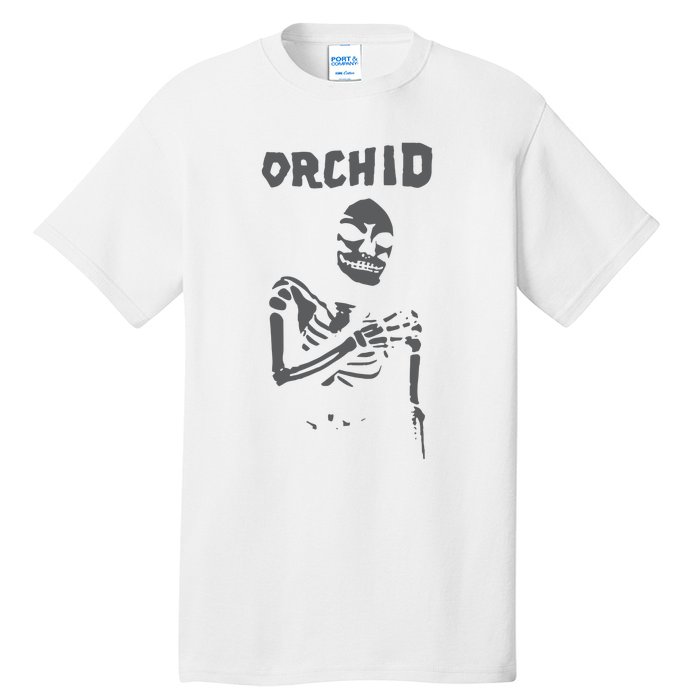 Deathwishinc Orchid Chaos Skeleton Silver Tall T-Shirt