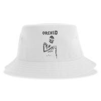 Deathwishinc Orchid Chaos Skeleton Silver Sustainable Bucket Hat