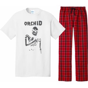 Deathwishinc Orchid Chaos Skeleton Silver Pajama Set