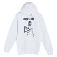 Deathwishinc Orchid Chaos Skeleton Silver Premium Pullover Hoodie