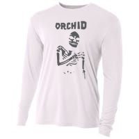 Deathwishinc Orchid Chaos Skeleton Silver Cooling Performance Long Sleeve Crew