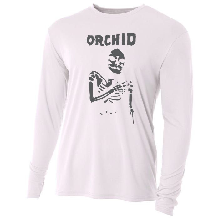 Deathwishinc Orchid Chaos Skeleton Silver Cooling Performance Long Sleeve Crew