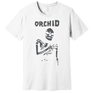 Deathwishinc Orchid Chaos Skeleton Silver Premium T-Shirt