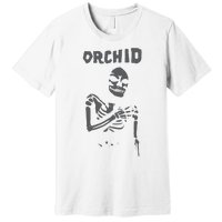 Deathwishinc Orchid Chaos Skeleton Silver Premium T-Shirt