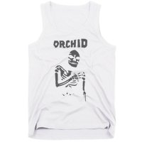 Deathwishinc Orchid Chaos Skeleton Silver Tank Top