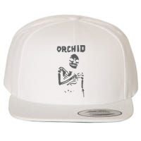 Deathwishinc Orchid Chaos Skeleton Silver Wool Snapback Cap