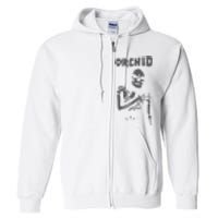 Deathwishinc Orchid Chaos Skeleton Silver Full Zip Hoodie