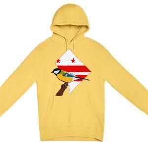 District Of Columbia Us Flag State Bird Premium Pullover Hoodie