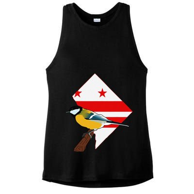 District Of Columbia Us Flag State Bird Ladies PosiCharge Tri-Blend Wicking Tank