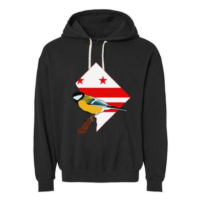 District Of Columbia Us Flag State Bird Garment-Dyed Fleece Hoodie