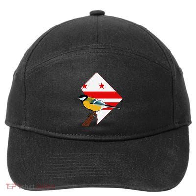 District Of Columbia Us Flag State Bird 7-Panel Snapback Hat