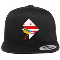 District Of Columbia Us Flag State Bird Flat Bill Trucker Hat