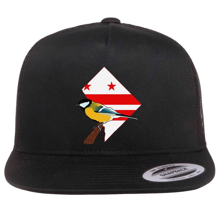 District Of Columbia Us Flag State Bird Flat Bill Trucker Hat