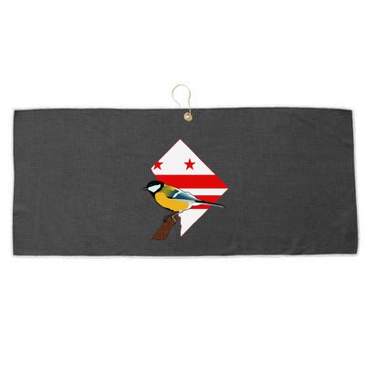District Of Columbia Us Flag State Bird Large Microfiber Waffle Golf Towel