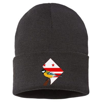 District Of Columbia Us Flag State Bird Sustainable Knit Beanie