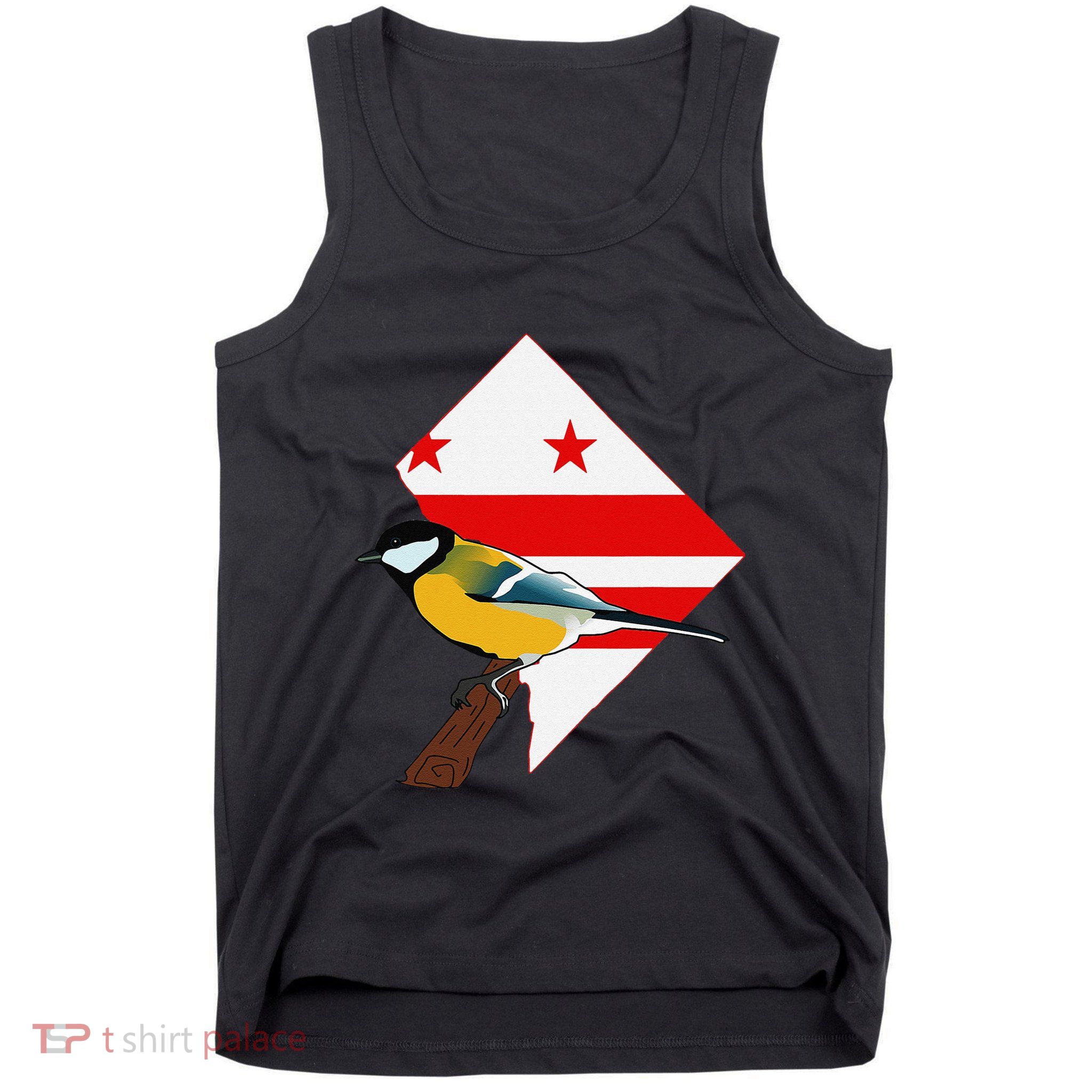 District Of Columbia Us Flag State Bird Tank Top