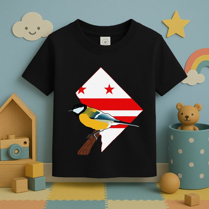 District Of Columbia Us Flag State Bird Toddler T-Shirt