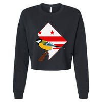 District Of Columbia Us Flag State Bird Cropped Pullover Crew
