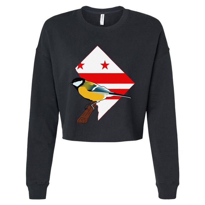 District Of Columbia Us Flag State Bird Cropped Pullover Crew