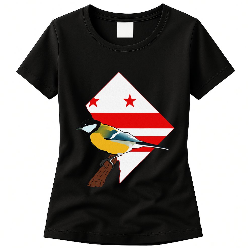 District Of Columbia Us Flag State Bird Womens T-Shirt