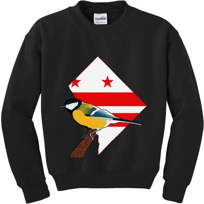 District Of Columbia Us Flag State Bird Kids Sweatshirt