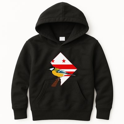 District Of Columbia Us Flag State Bird Kids Hoodie