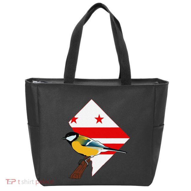 District Of Columbia Us Flag State Bird Zip Tote Bag