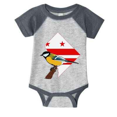District Of Columbia Us Flag State Bird Infant Baby Jersey Bodysuit