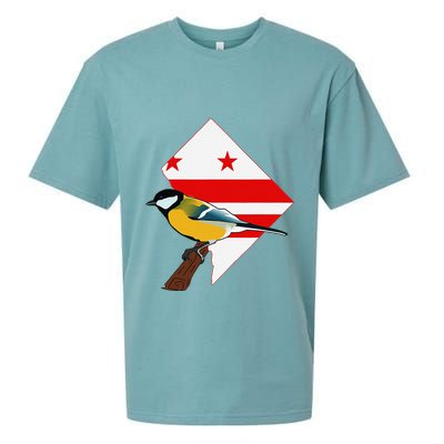 District Of Columbia Us Flag State Bird Sueded Cloud Jersey T-Shirt