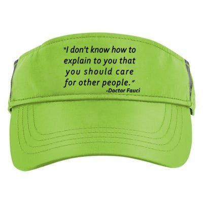 Doctor Fauci Quote Adult Drive Performance Visor