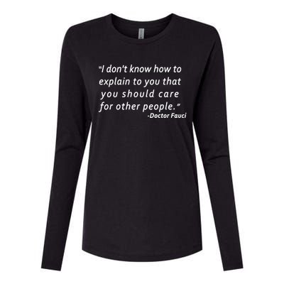 Doctor Fauci Quote Womens Cotton Relaxed Long Sleeve T-Shirt