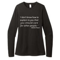 Doctor Fauci Quote Womens CVC Long Sleeve Shirt