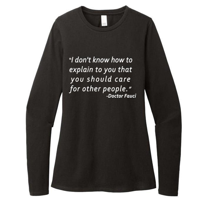 Doctor Fauci Quote Womens CVC Long Sleeve Shirt