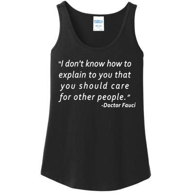 Doctor Fauci Quote Ladies Essential Tank